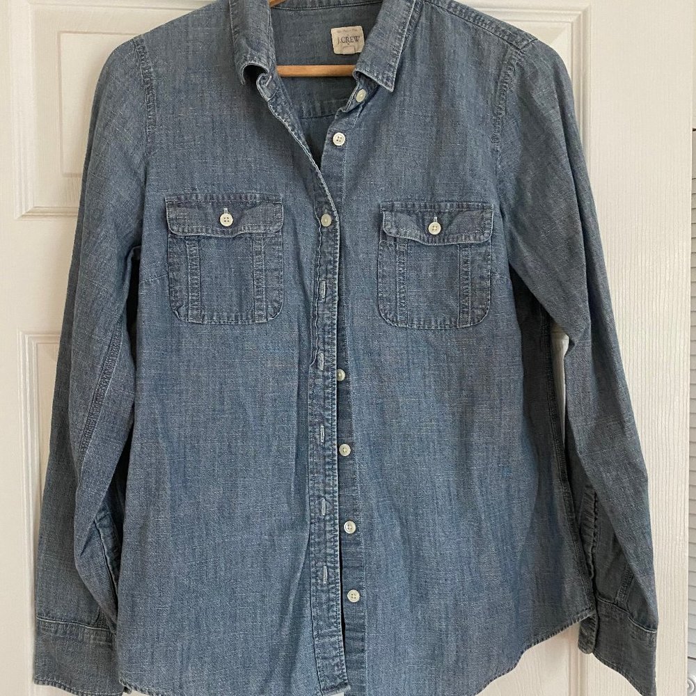 J Crew long-sleeve chambray shirt